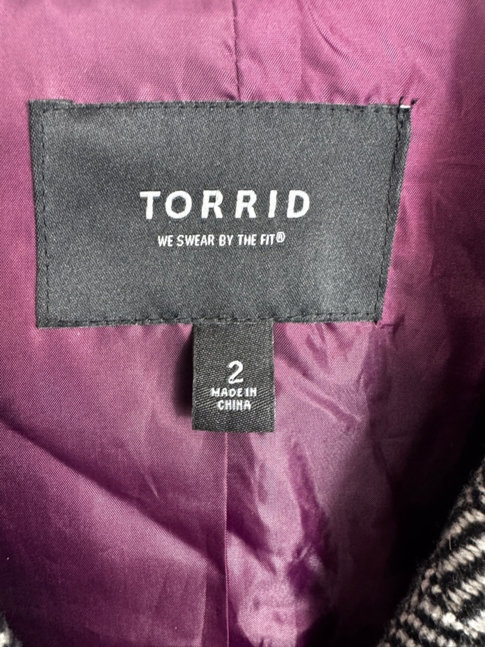 TORRID Fit & Flare Herringbone Coat Jacket Peacoat Plus Size 2X - Picture 13 of 15